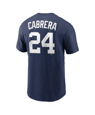 Men's Miguel Cabrera Navy Detroit Tigers Cooperstown Collection Name & Number T-Shirt