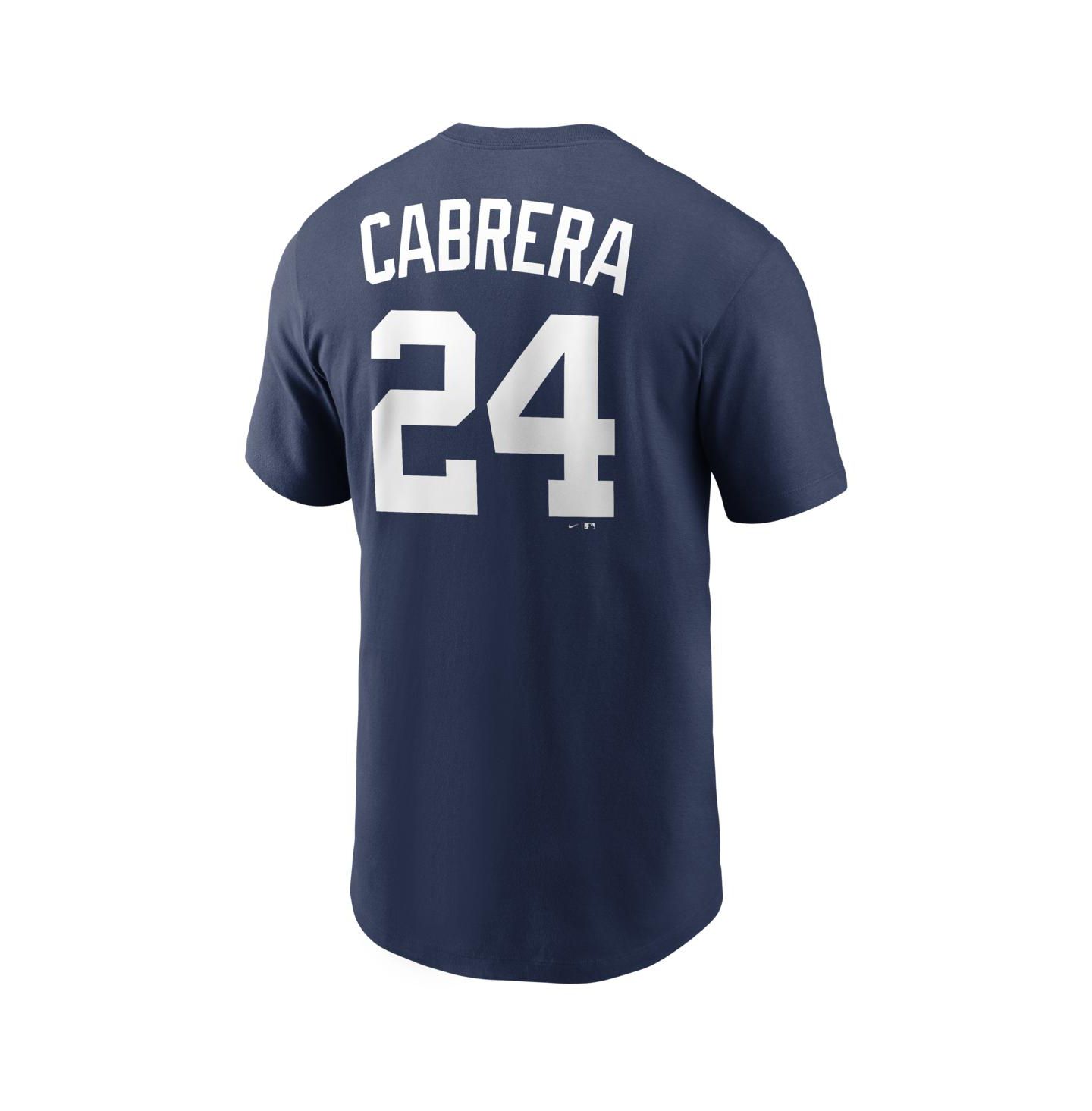 Мужская футболка Nike Miguel Cabrera Navy Detroit Tigers Cooperstown Collection Name & Number — фото 3