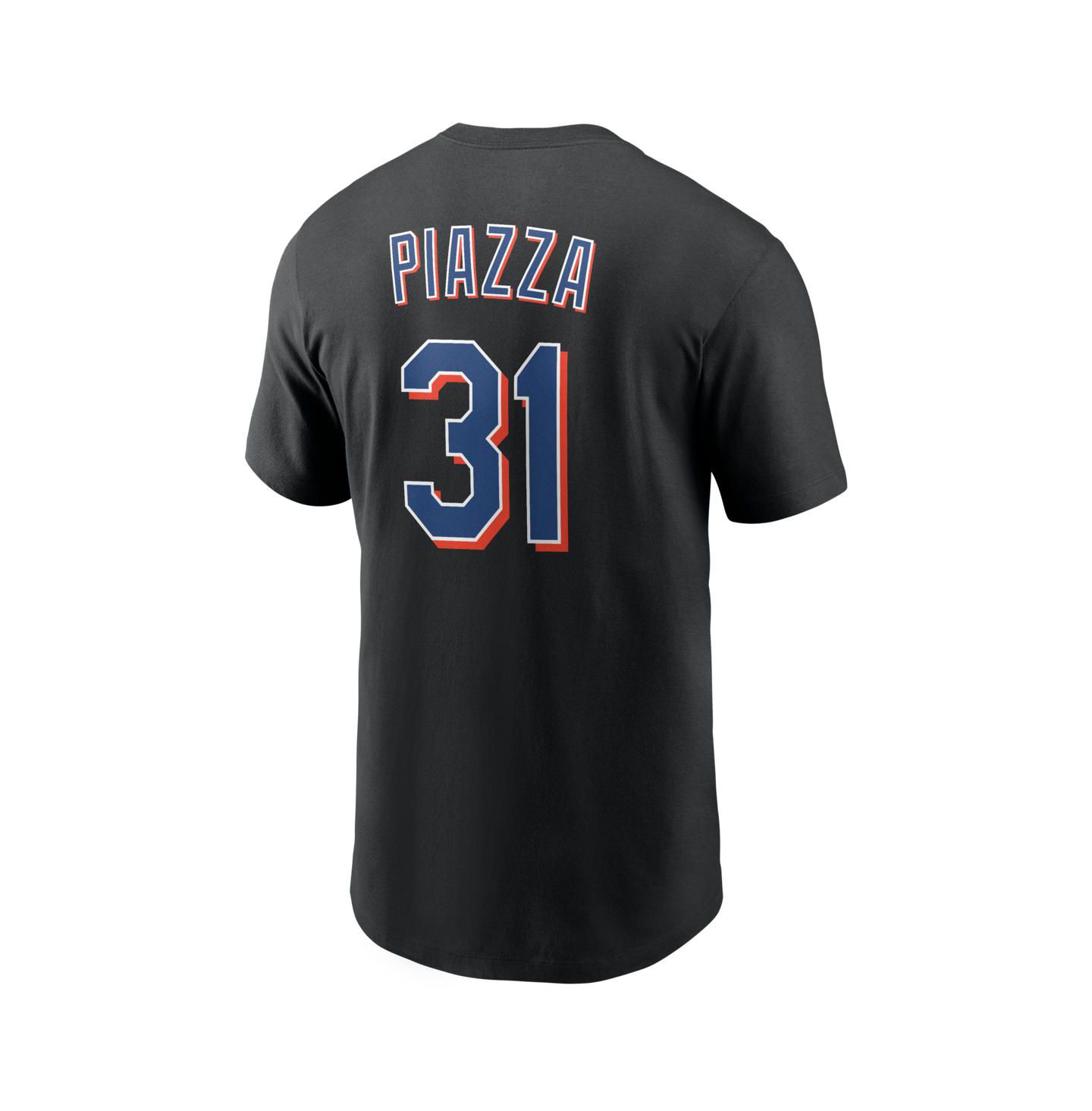 Мужская футболка Nike Mike Piazza Black New York Mets Cooperstown Collection Name & Number — фото 3