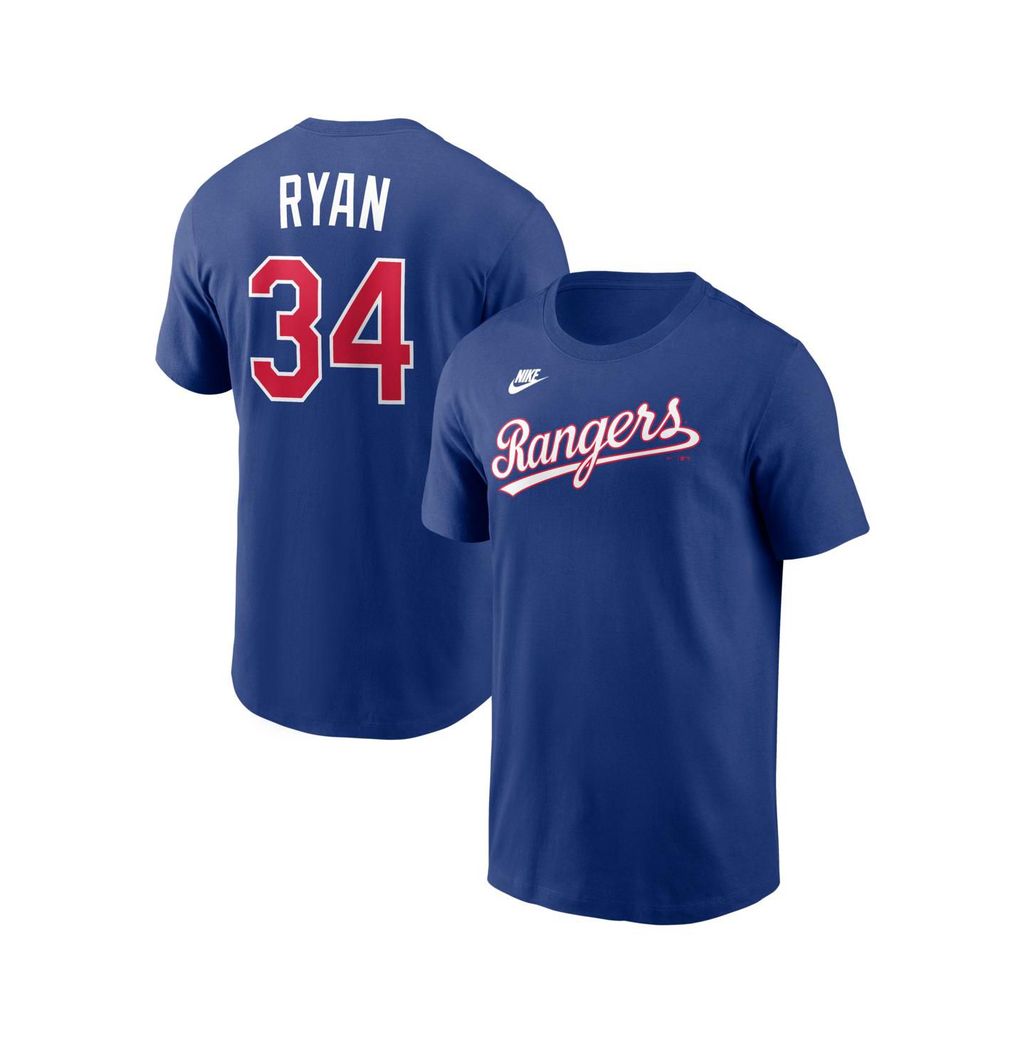 Мужская футболка Nike Nolan Ryan Royal Texas Rangers Cooperstown Collection Name & Number — фото 1