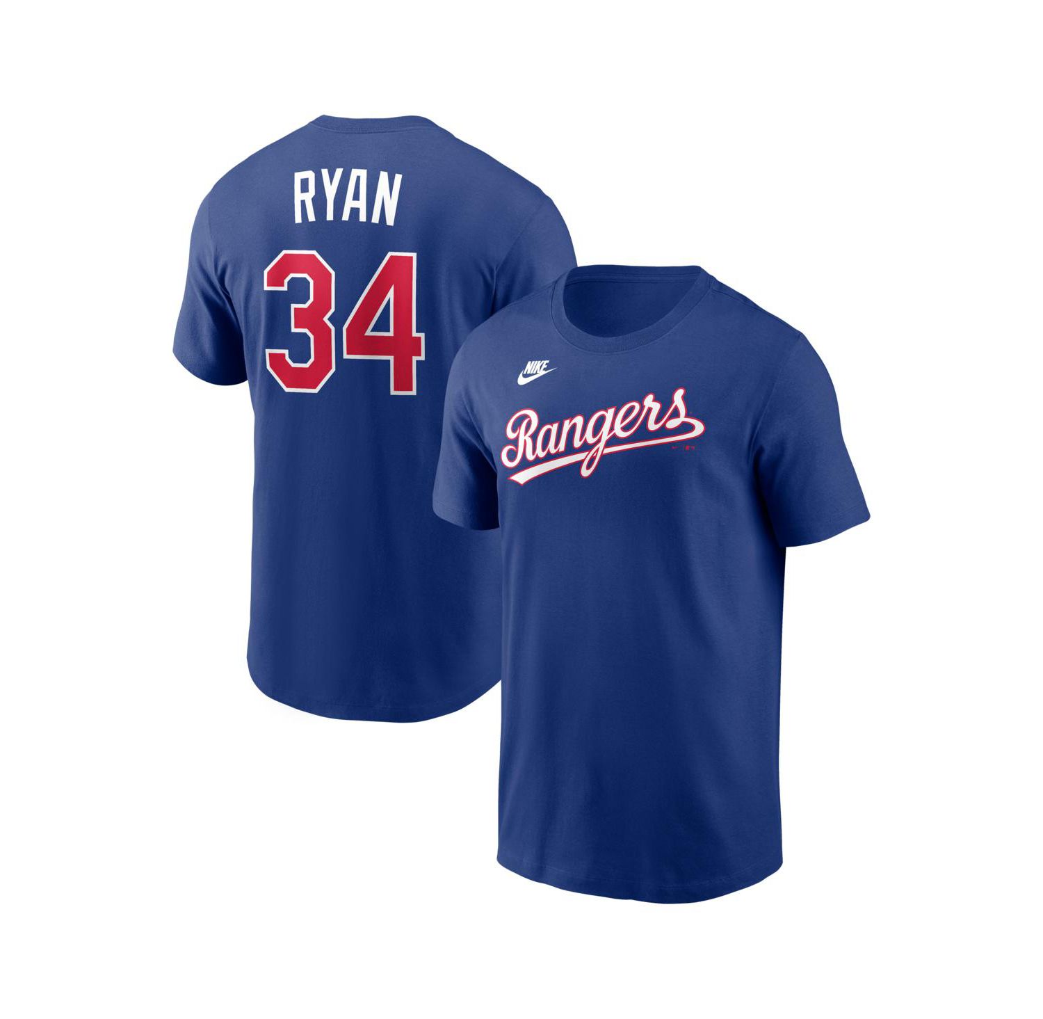 Men's Nolan Ryan Royal Texas Rangers Cooperstown Collection Name & Number T-Shirt