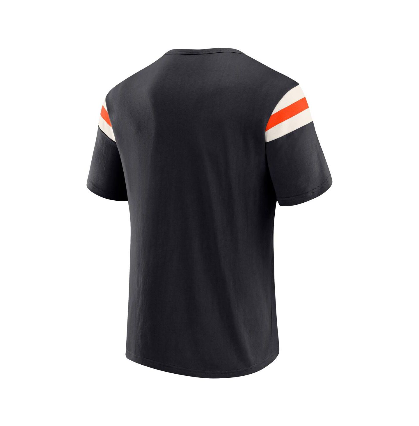 Мужская футболка Fanatics Darius Rucker Collection By Black Baltimore Orioles Distressed Sleeve Stripe — фото 3