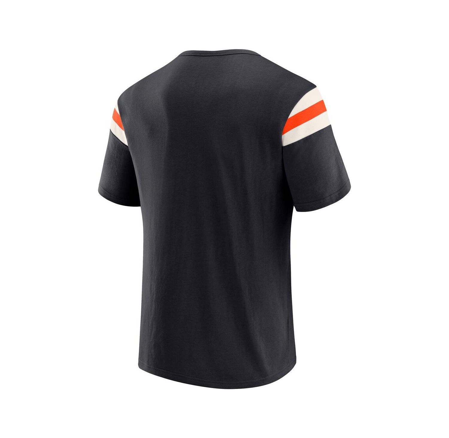 Darius Rucker Collection By Men's Black Baltimore Orioles Distressed Sleeve Stripe T-Shirt