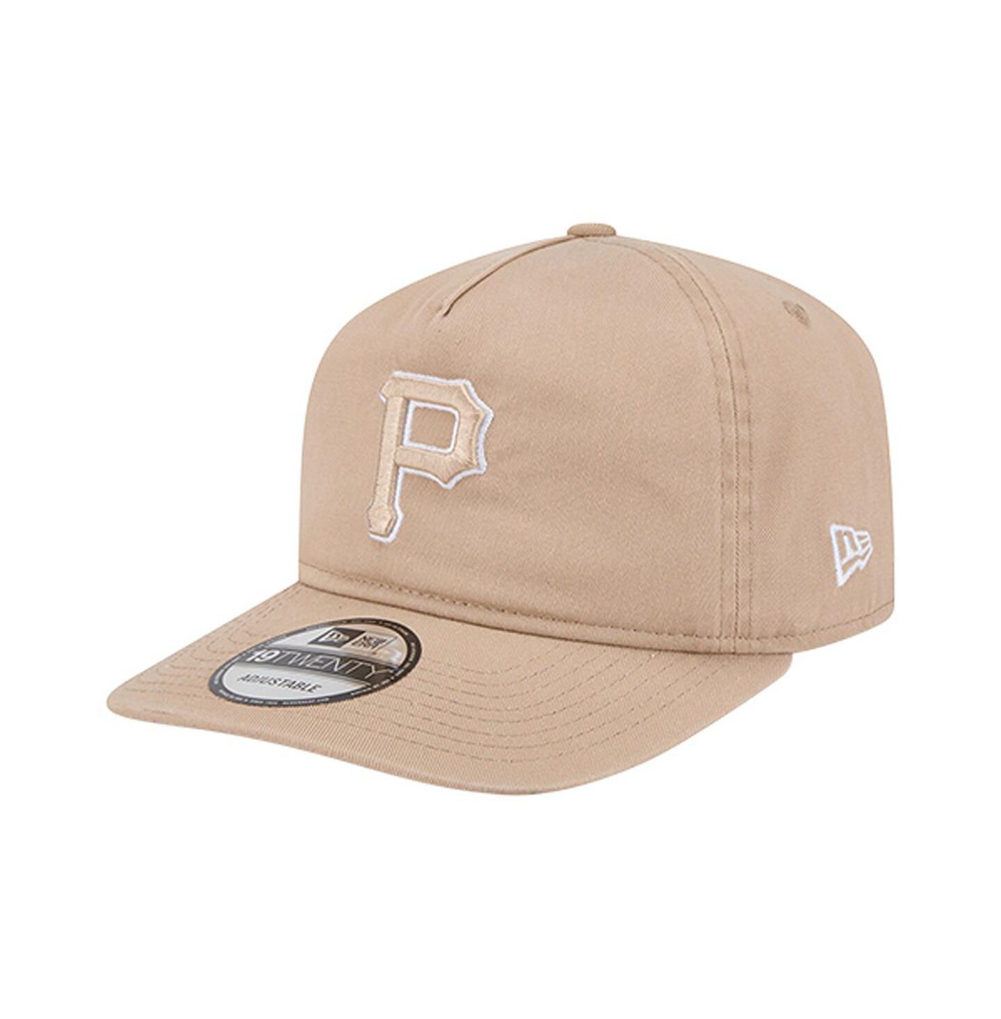 Мужская кепка New Era Light Beige Pittsburgh Pirates Cam 19TWENTY Adjustable Hat — фото 1