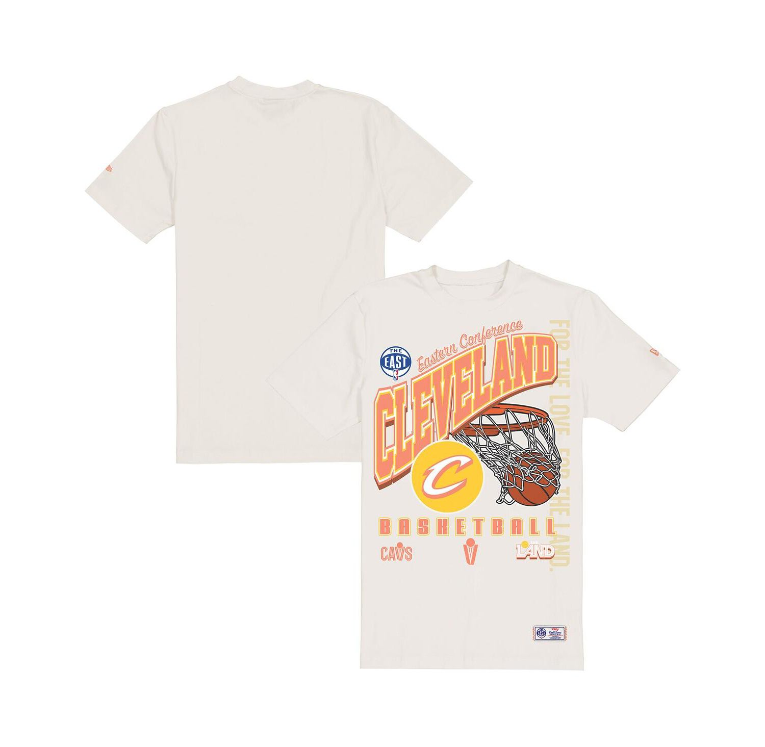 Men's Cream Cleveland Cavaliers Oversized City Edition Remix Vintage T-Shirt