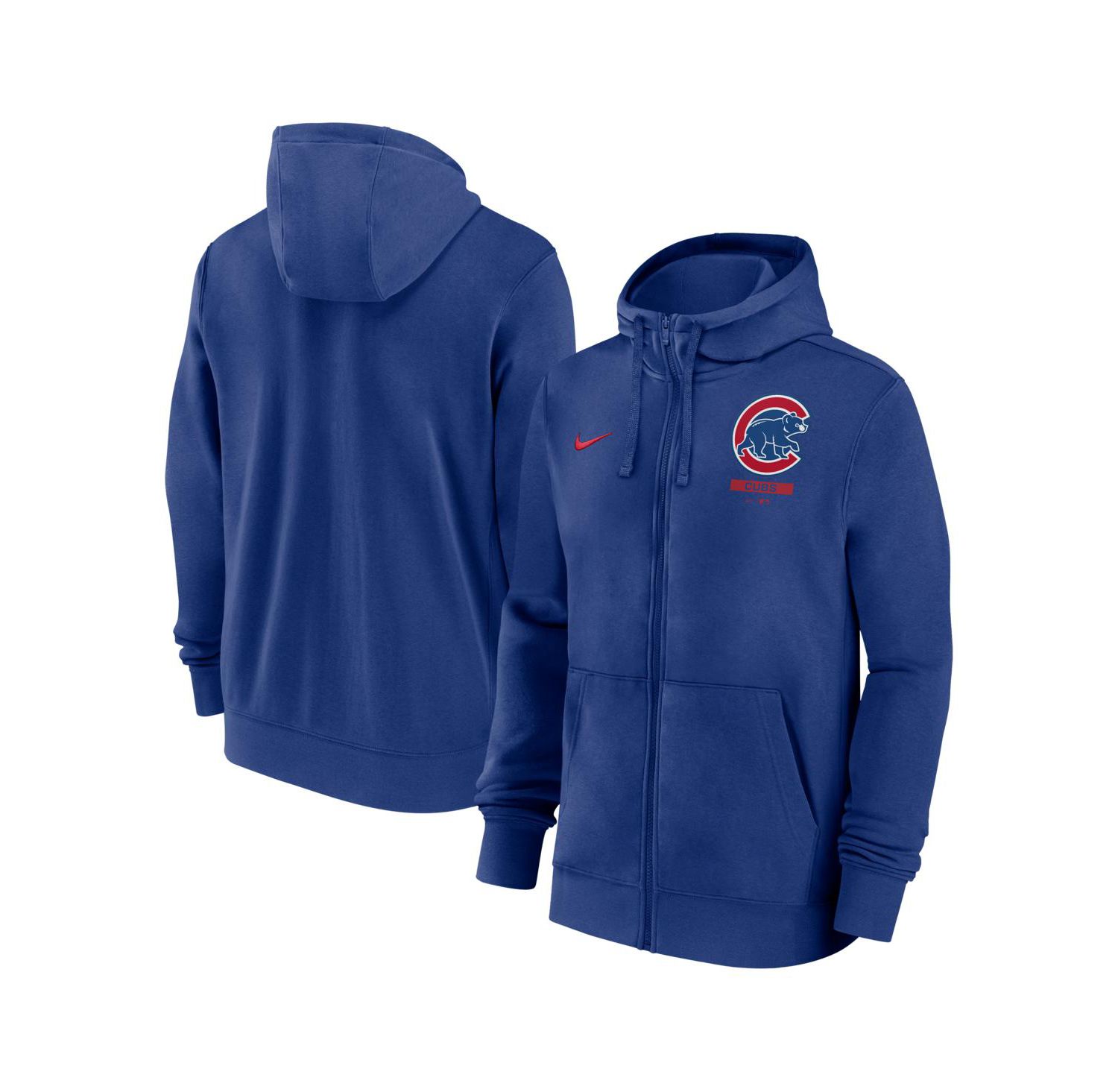 Men's Royal Chicago Cubs Primetime Lockup Full-Zip Hoodie