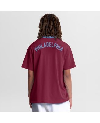 Men's Burgundy Philadelphia Phillies Cooperstown Collection Ringer T-Shirt