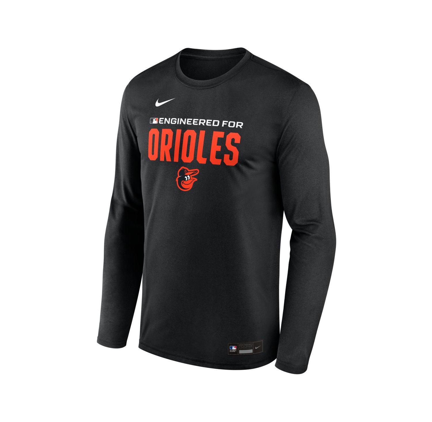 Men's Black Baltimore Orioles Authentic Collection Legend Dri-FIT Long Sleeve T-Shirt