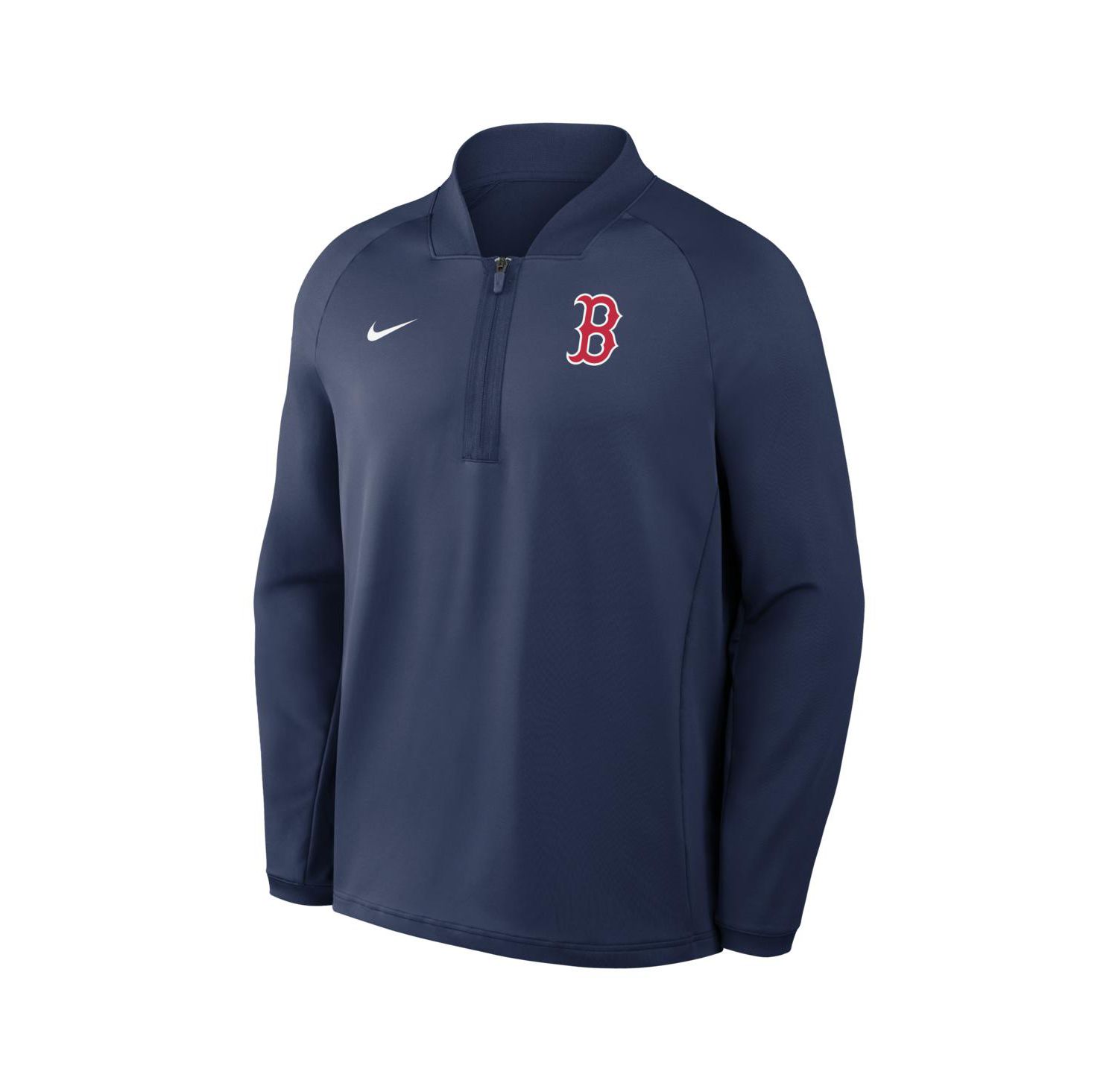 Men's Navy Boston Red Sox Authentic Collection Dri-FIT Raglan Half-Zip Pullover