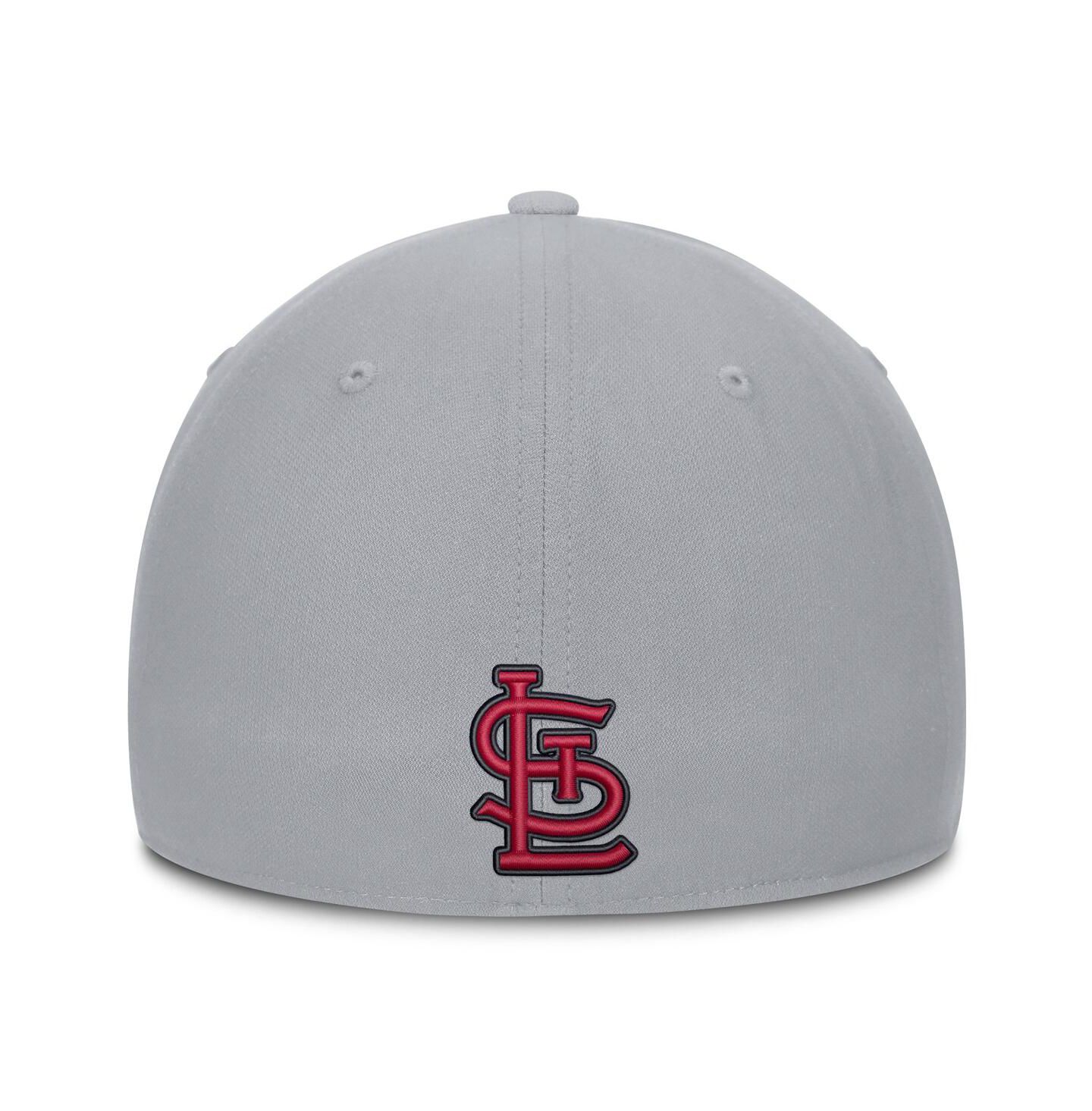 Мужская кепка Nike Gray St. Louis Cardinals Primetime Dri-FIT Rise Bozz Flex Hat — фото 4