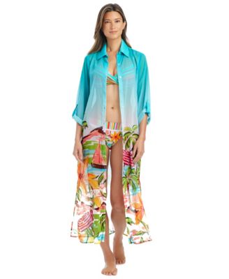 Women's Ciao Long Cover-Up Swim Shirt-Dress