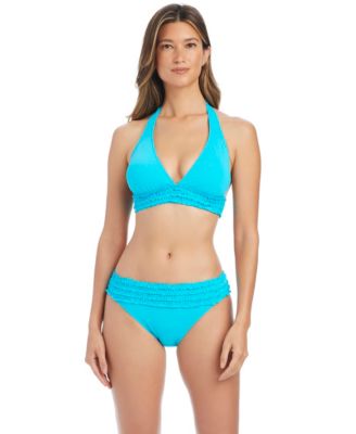 Women's Rufflicious Halter Neck Swim Bikini Top