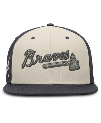 Men's Cream Atlanta Braves Dri-FIT True Fitted Hat