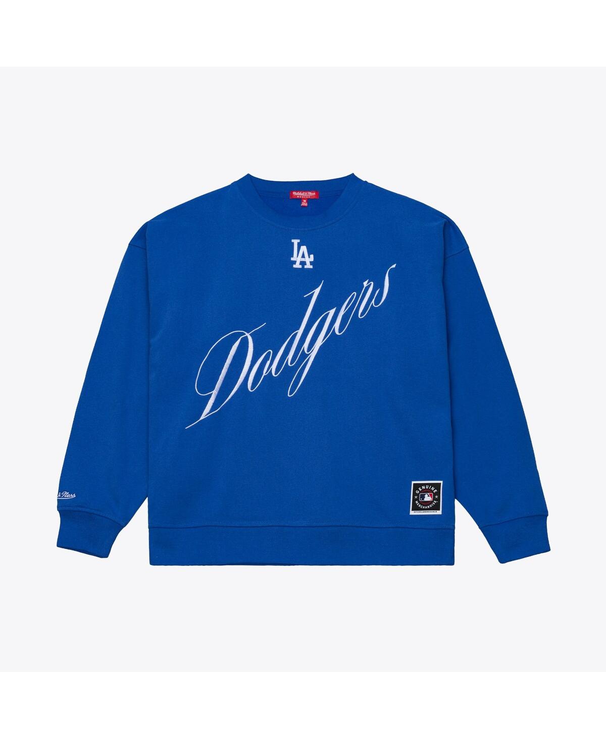 Mitchell & Ness Women's Royal Los Angeles Dodgers Script Sweatshirt In Blue