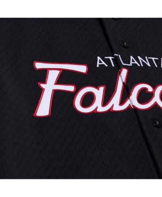 Men's Black Atlanta Falcons Head Coach Mesh Full-Button Fashion Jersey