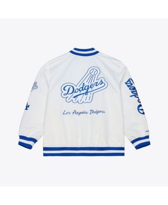 Men's White Los Angeles Dodgers Cooperstown Collection Arctic Lightweight Satin Full-Snap Jacket