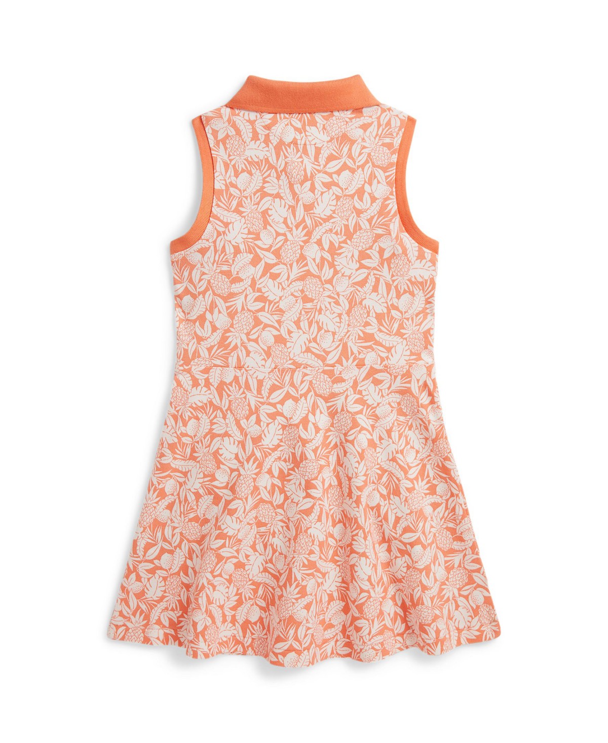 Детские Polo Ralph Lauren Girls' 2T-6X Pineapple Faux-Wrap Mesh Polo Dress — фото 3