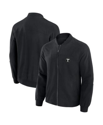 Men's Black Tennessee Volunteers Lightweight Cover-4 Tri-Blend Full-Zip Jacket