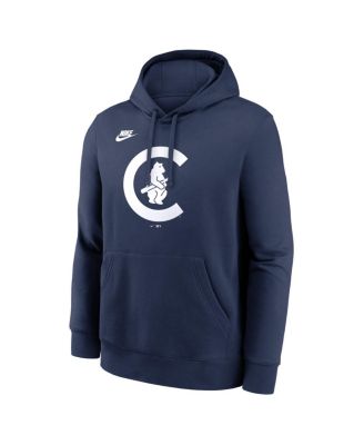 Men's Navy Chicago Cubs Cooperstown Collection Logo Club Hoodie