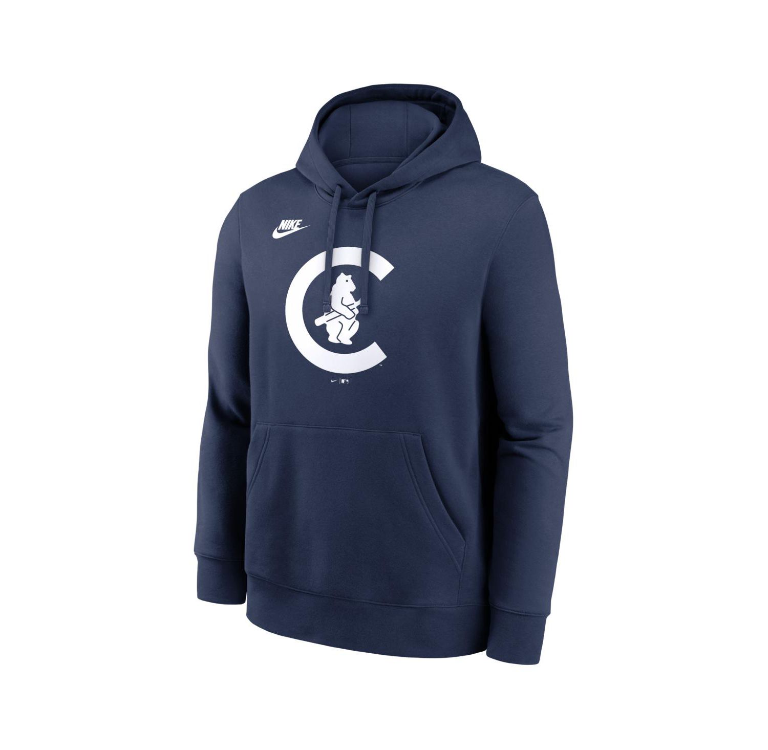 Men's Navy Chicago Cubs Cooperstown Collection Logo Club Hoodie