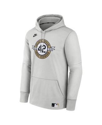 Men's Cream Brooklyn Dodgers Authentic Collection 2026 Jackie Robinson Day Therma-FIT Hoodie