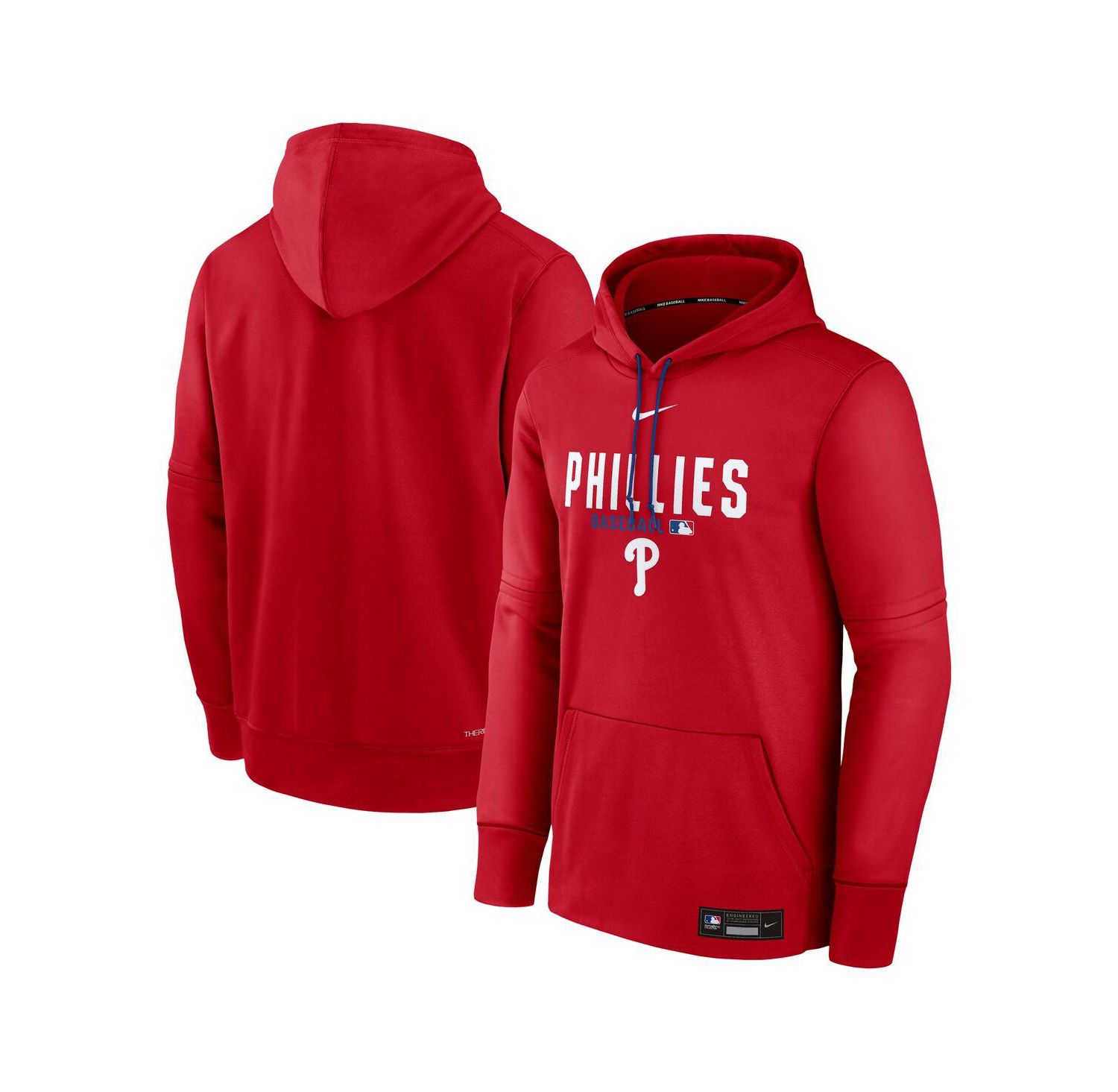 Men's Red Philadelphia Phillies Authentic Collection Therma-FIT Hoodie