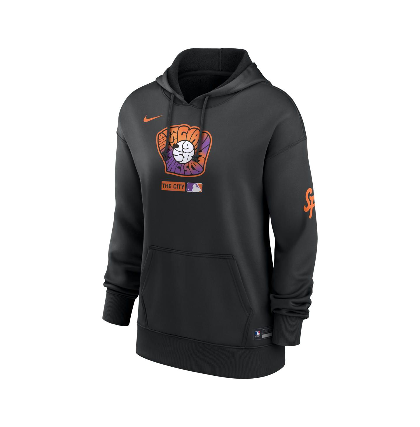Женское худи Nike Black San Francisco Giants Authentic Collection City Connect Therma — фото 2