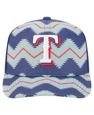 Men's Denim/Royal Texas Rangers Aztec Denim 9SEVENTY Adjustable Hat