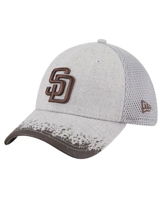 Men's Gray San Diego Padres Visor Paint Splatter 39THIRTY Flex Hat