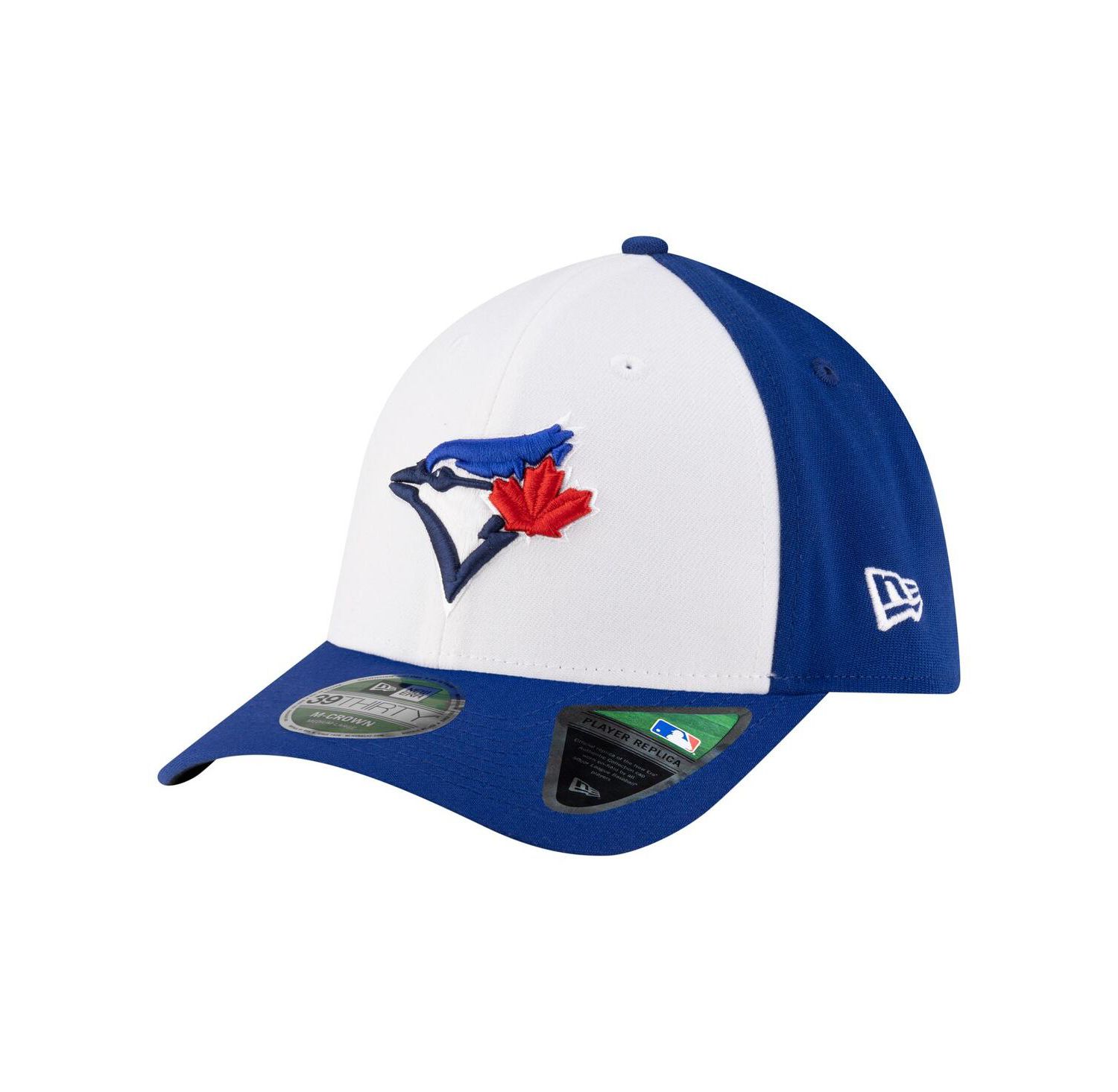 Men's White/Royal Toronto Blue Jays Player Replica 39THIRTY M-Crown Flex Hat