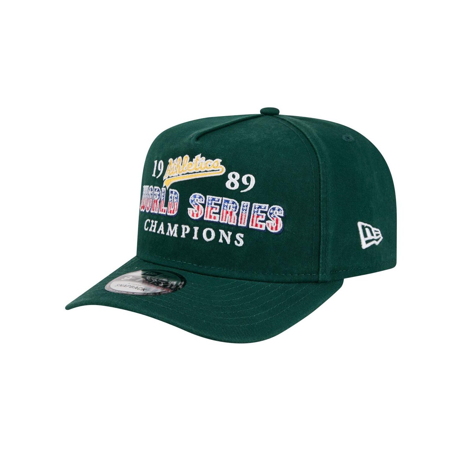 Men's Green Oakland Athletics 1989 World Series Champions Historic 9FIFTY A-Frame Snapback Hat