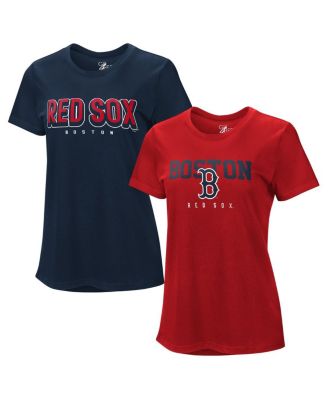 Women's Navy/Red Boston Red Sox Two T-Shirt Combo Pack