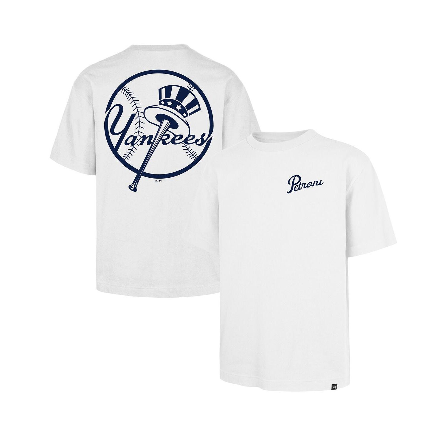 Men's White New York Yankees Petroni Foundation T-Shirt
