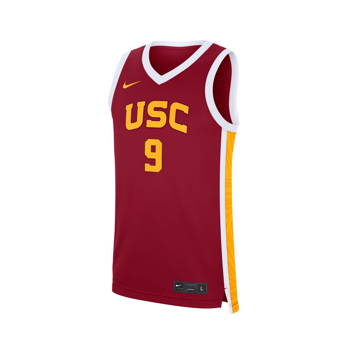 Мужской топ Nike Jazzy Davidson Cardinal USC Trojans Road Replica Basketball Jersey — фото 2