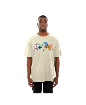 Men's Cream New York Mets Ransom Note Oversized T-Shirt