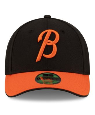 Men's Black/Orange Baltimore Orioles Player Replica 9FORTY Adjustable Hat