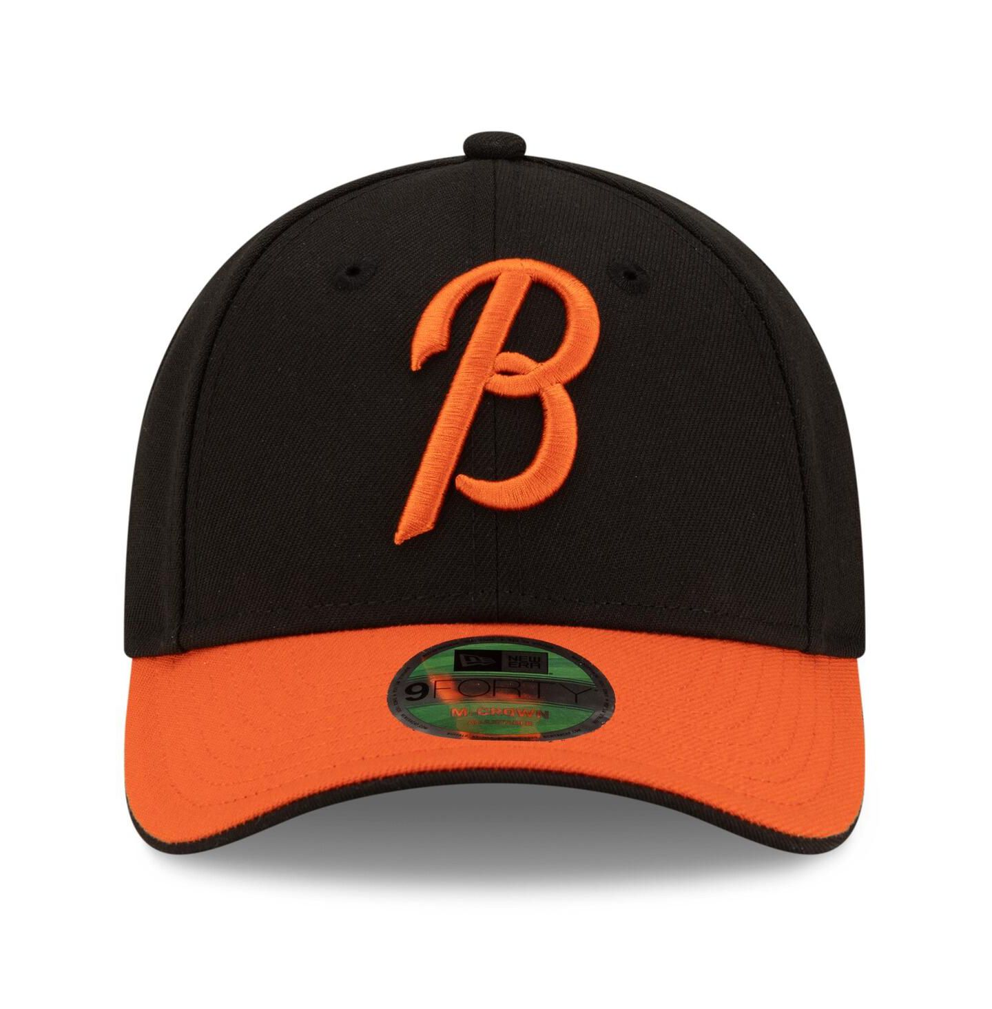 Мужская кепка New Era Black/Orange Baltimore Orioles Player Replica 9FORTY Adjustable Hat — фото 2
