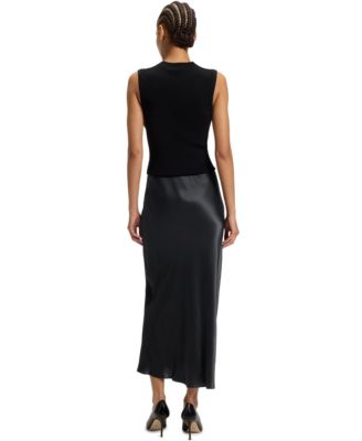 BOSS by Women's Regular-Fit Maxi Satin Skirt