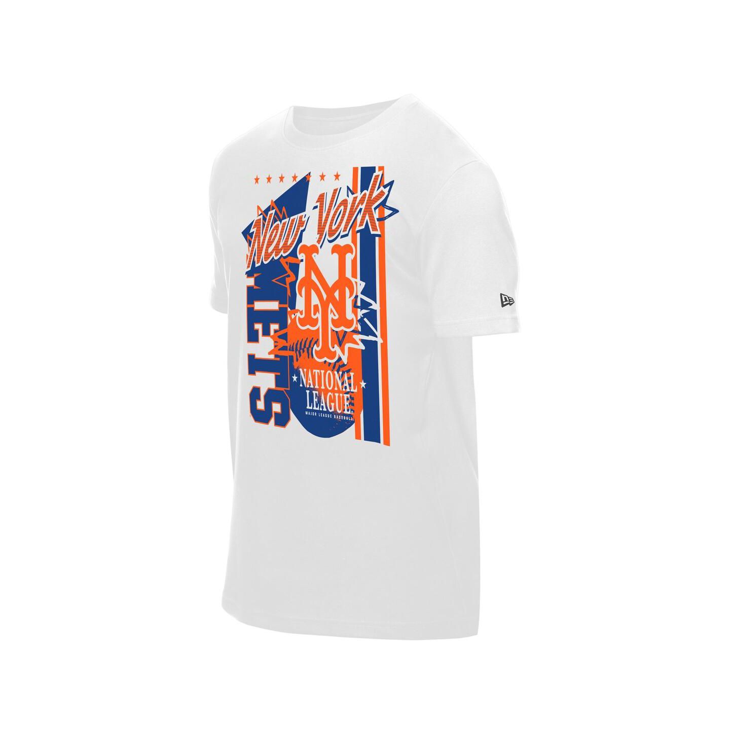Мужская футболка New Era White New York Mets Big Graphic Domestic — фото 2