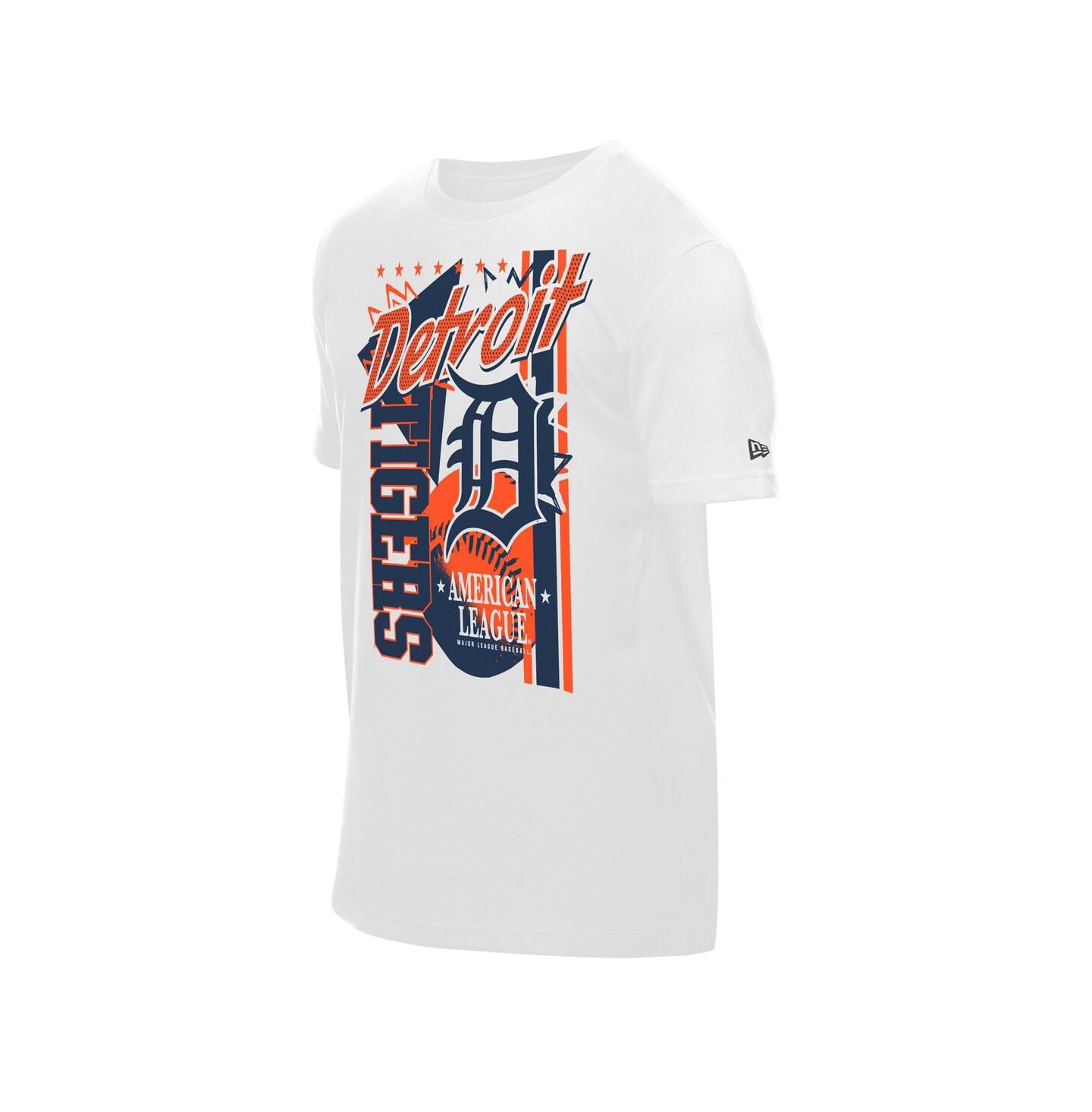 Мужская футболка New Era White Detroit Tigers Big Graphic Domestic — фото 2