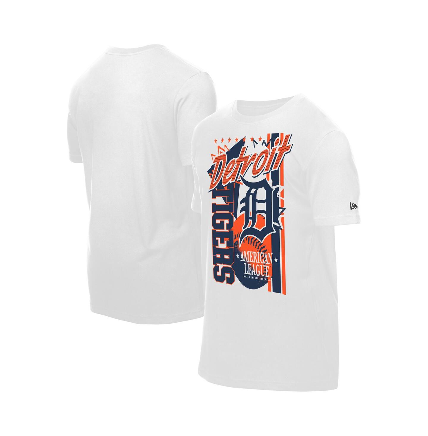 Мужская футболка New Era White Detroit Tigers Big Graphic Domestic — фото 1