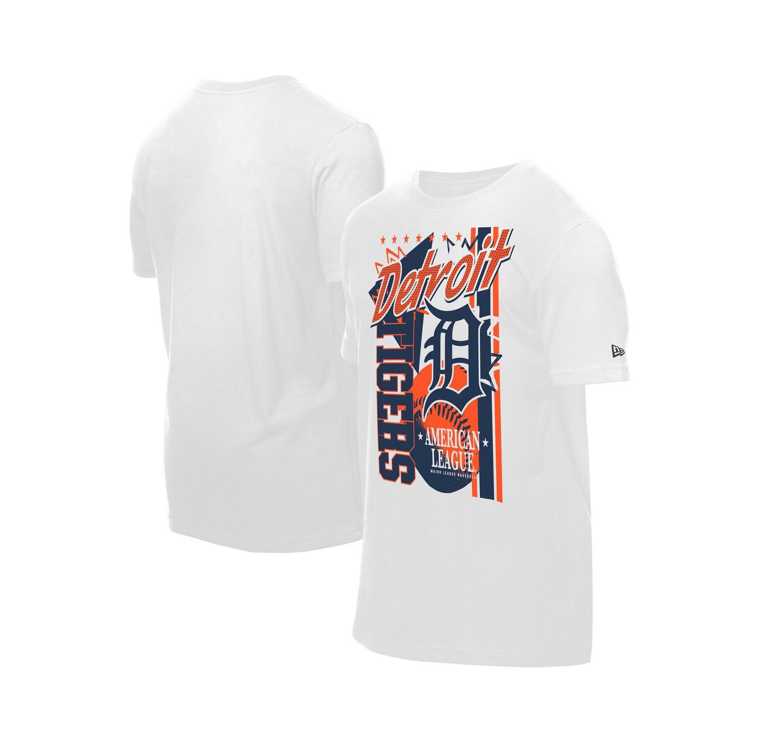Men's White Detroit Tigers Big Graphic Domestic T-Shirt