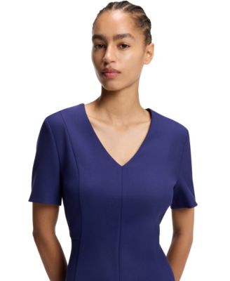 Women's Stretch Fabric Slim-Fit Business Dress
