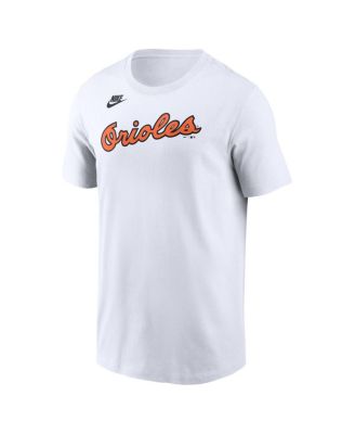 Men's White Baltimore Orioles Cooperstown Collection Wordmark T-Shirt