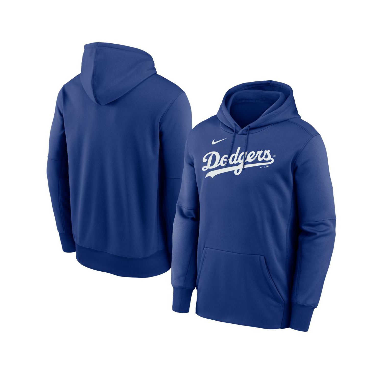Men's Royal Los Angeles Dodgers Primary Wordmark Therma Hoodie