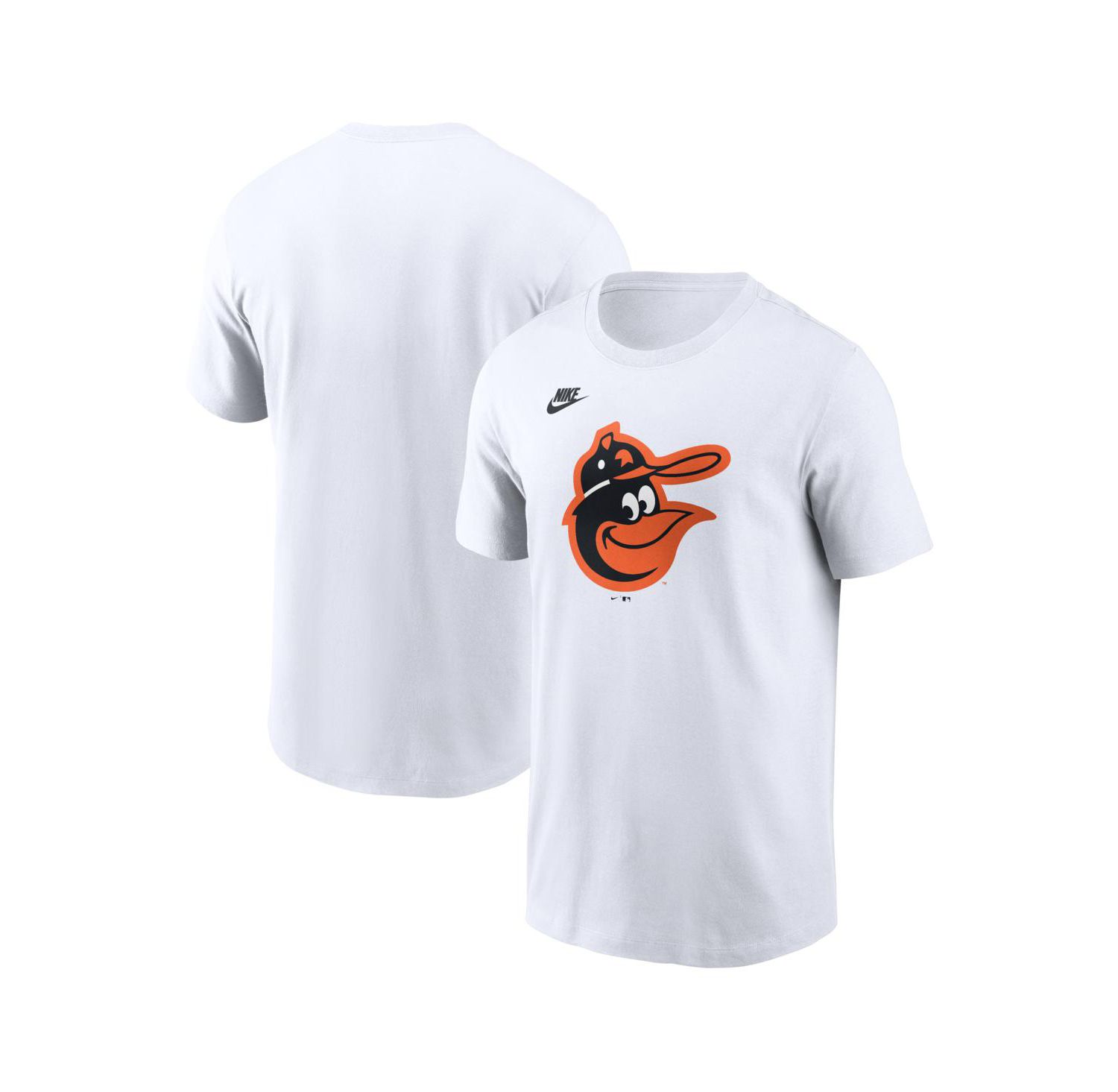Men's White Baltimore Orioles Cooperstown Collection Logo T-Shirt