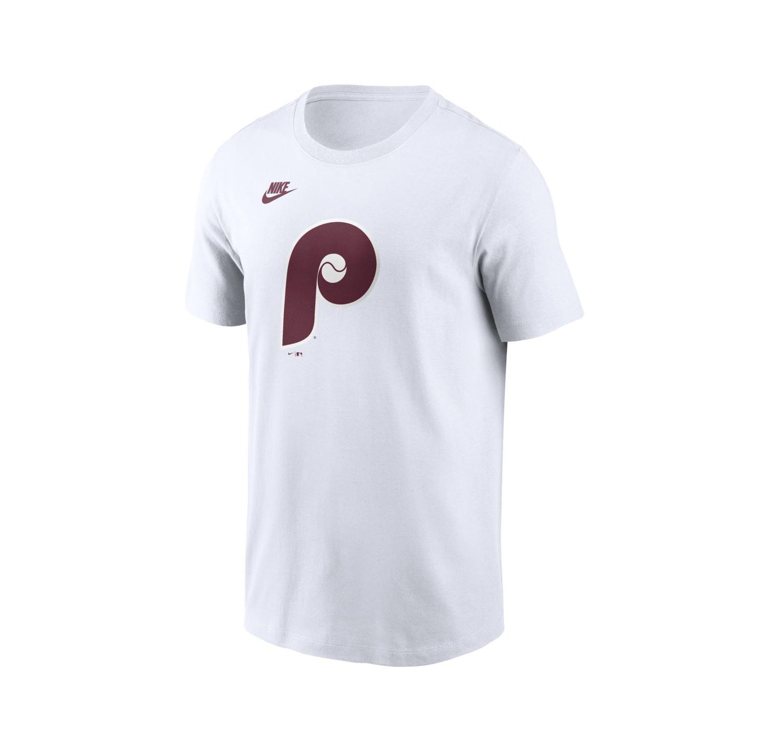 Men's White Philadelphia Phillies Cooperstown Collection Logo T-Shirt