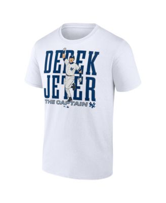 Men's Derek Jeter White New York Yankees Cooperstown Collection Player T-Shirt
