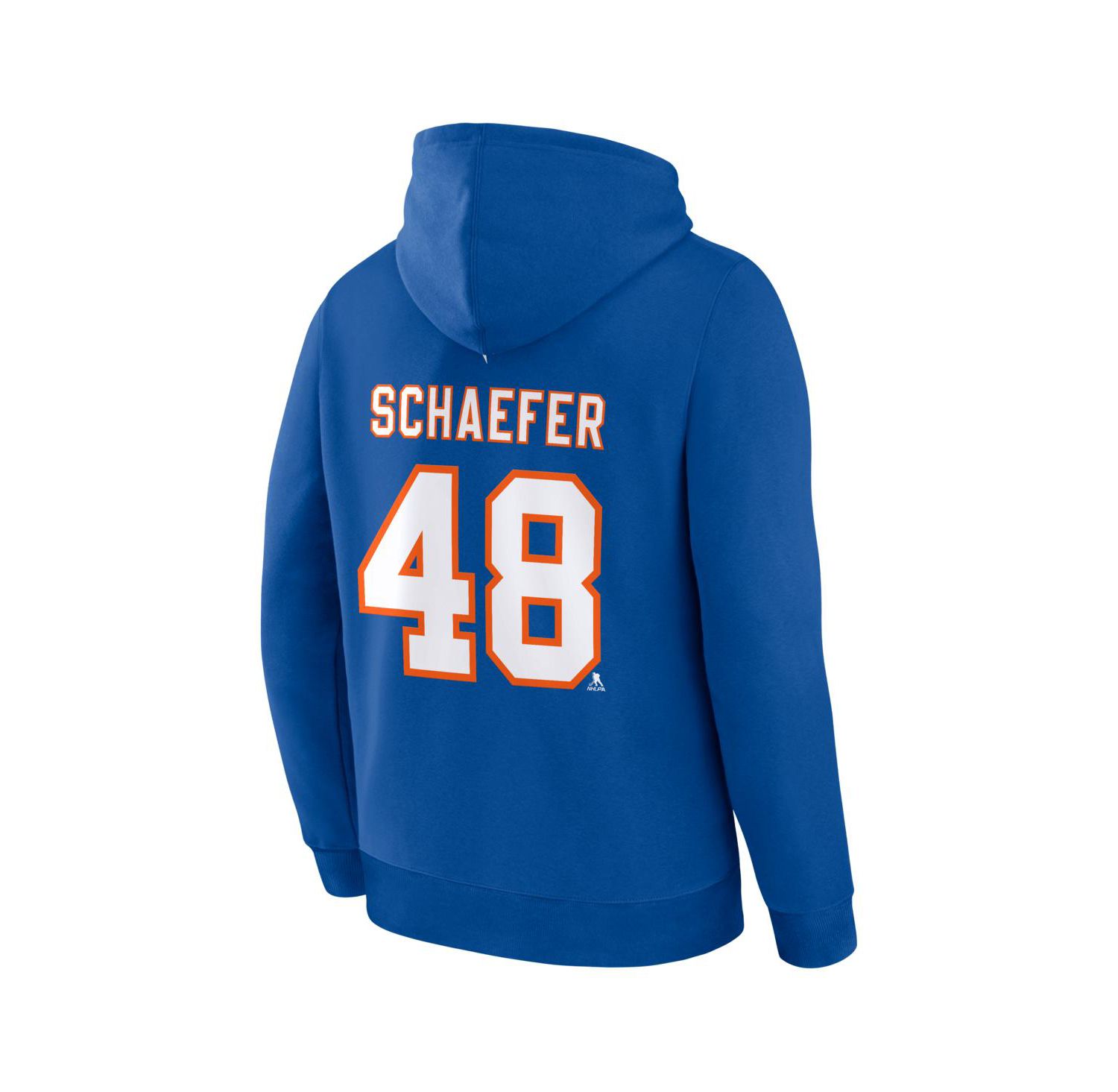 Men's Matthew Schaefer Royal New York Islanders Authentic Stack Name & Number Hoodie