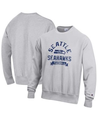 Men's Heather Gray Seattle Seahawks Reverse Weave Fleece Pullover Sweatshirt